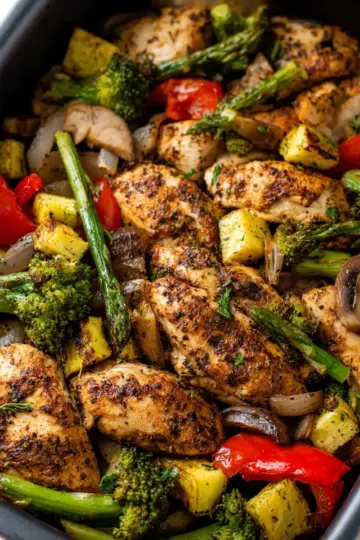Healthy Air Fryer Chicken and Veggies