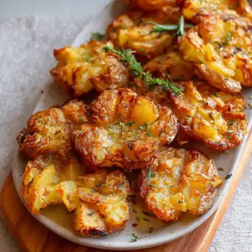Crispy Air Fryer Smashed Potatoes