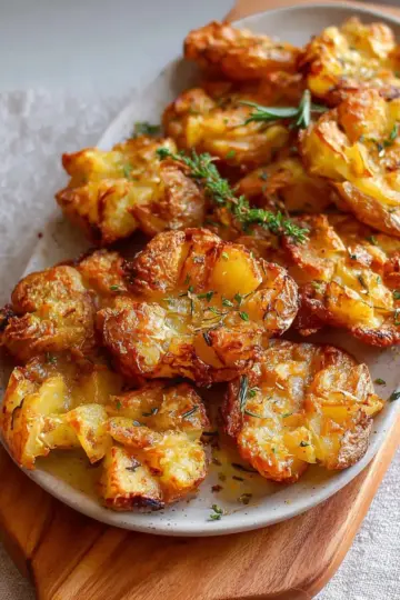 Crispy Air Fryer Smashed Potatoes