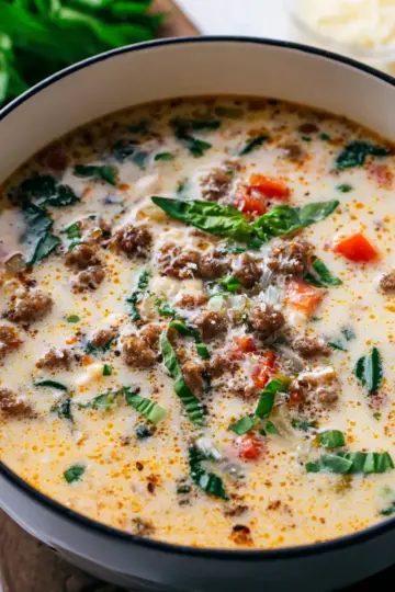 Creamy Parmesan Italian Sausage Soup