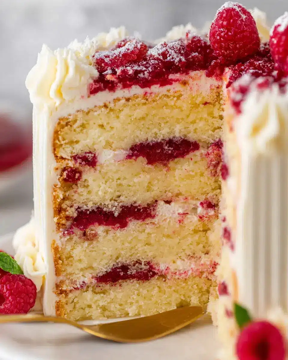 Lemon Raspberry Gateau lemon raspberry cake