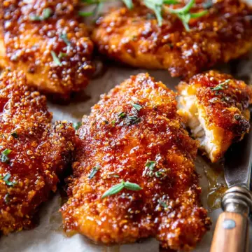 Baked Crunchy Hot Honey Chicken