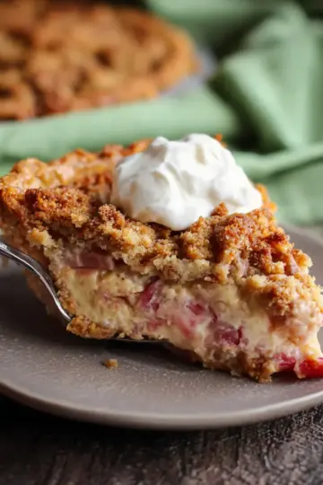 Sour Cream Rhubarb Pie