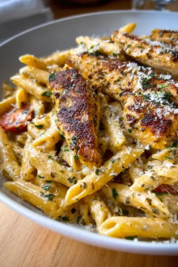 Garlic Parmesan Chicken and Pasta