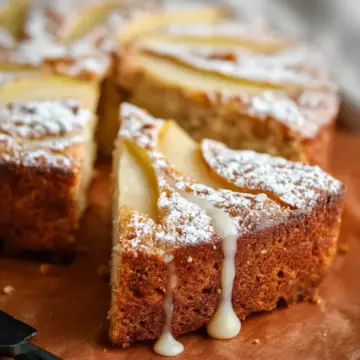 Fresh Ginger and Pear Cake