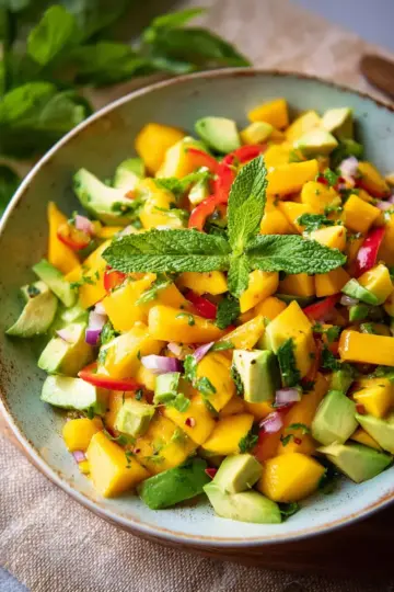 Fresh Mango Salad with Avocado