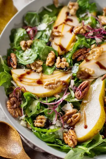 Pear Salad with Balsamic and Walnuts