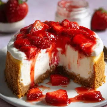 Strawberries and Cream Cheesecake
