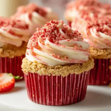 Strawberry Crunch Cupcakes