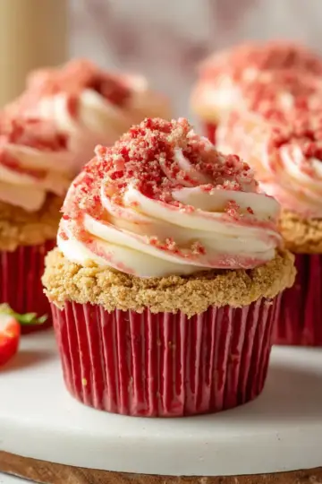 Strawberry Crunch Cupcakes