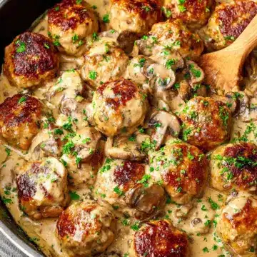 Creamy Mushroom Chicken Meatballs