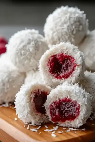 No-Bake Raspberry Coconut Balls