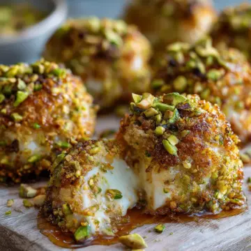 Pistachio-Crusted Brie Bites