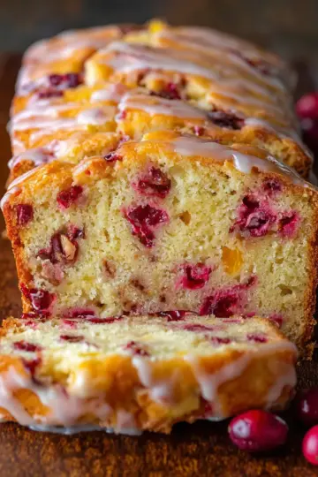 Cranberry Bread with Orange Glaze