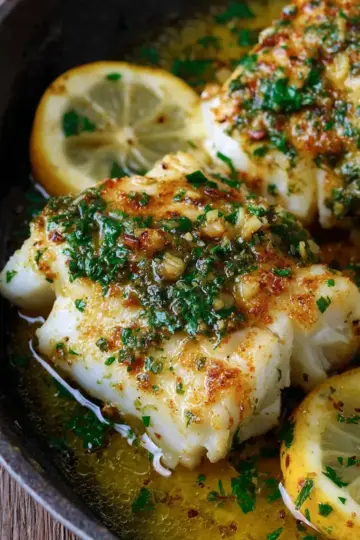 Baked Cod Recipe with Lemon and Garlic