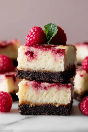 White Chocolate Raspberry Cheesecake Bars