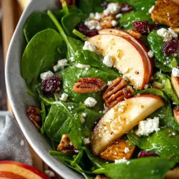 Apple Feta Spinach Salad