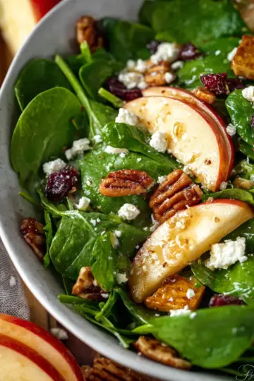 Apple Feta Spinach Salad