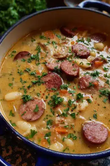 Creamy Bean Soup With Kielbasa