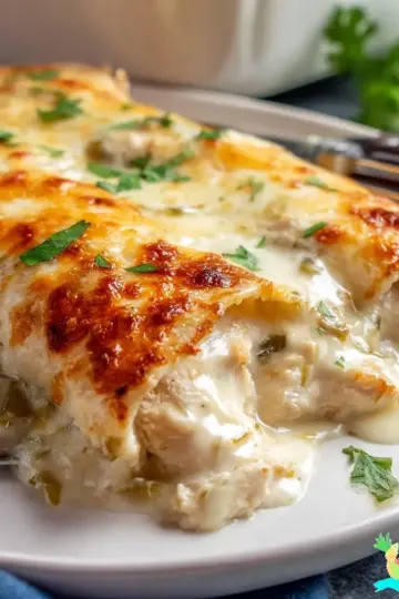 Creamy White Chicken Enchiladas