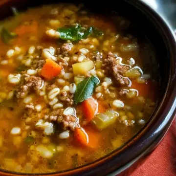 Ground Beef Barley Soup
