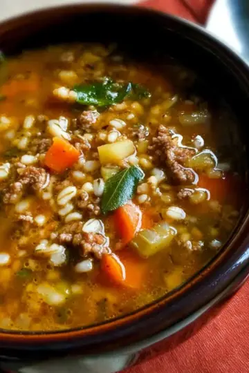 Ground Beef Barley Soup