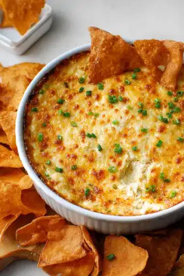 Crab Rangoon Dip with Crispy Wonton Chips