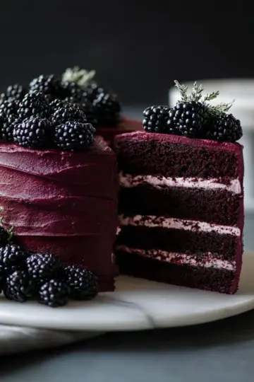 Blackberry Velvet Gothic Cake Recipe