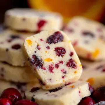 Cranberry Orange Shortbread Cookies