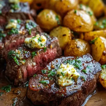 Garlic Butter Steak with Potatoes