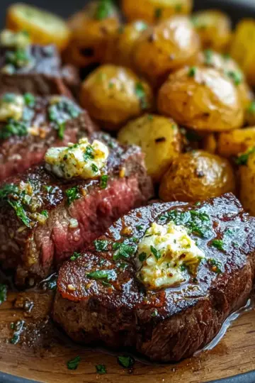 Garlic Butter Steak with Potatoes