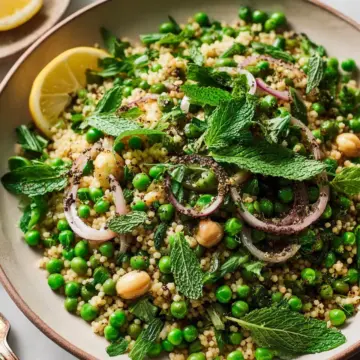 Spring Couscous Salad with Herbs, Peas, and Za’atar Recipe