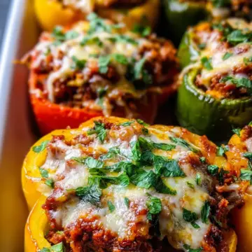 Low Carb Lasagna Stuffed Peppers
