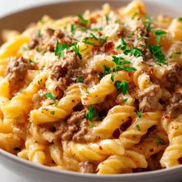 Creamy High Protein Beef Pasta