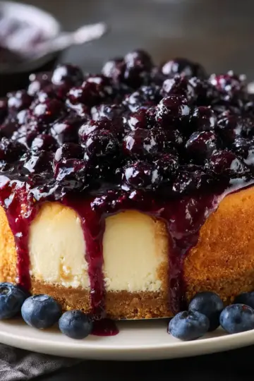 Blueberry Cheesecake with Fresh Blueberry Topping Recipe