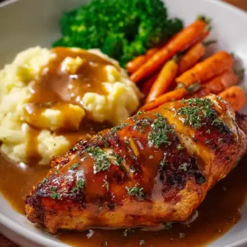 Classic Comfort Chicken with Gravy and Sides