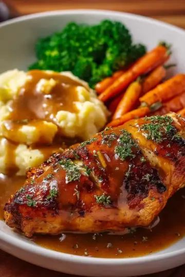 Classic Comfort Chicken with Gravy and Sides