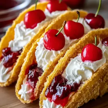 Cherry Cheesecake Tacos