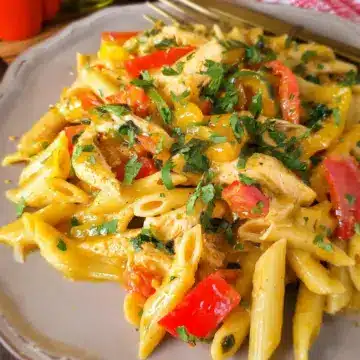 Crockpot Chicken Fajita Pasta