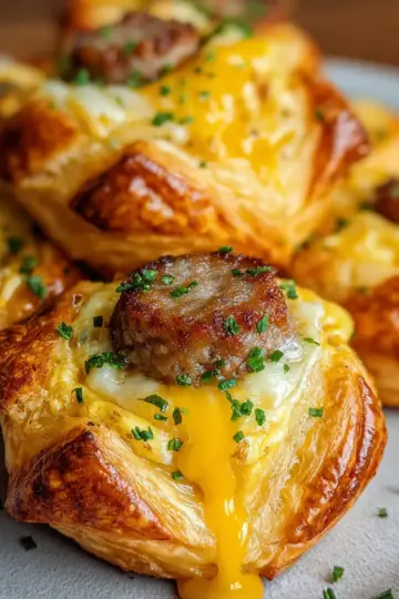 Sausage, Egg & Cheese Breakfast Puffs