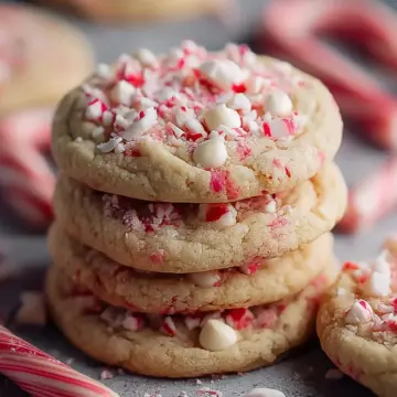 White Chocolate Candy Cane Cookies Recipe
