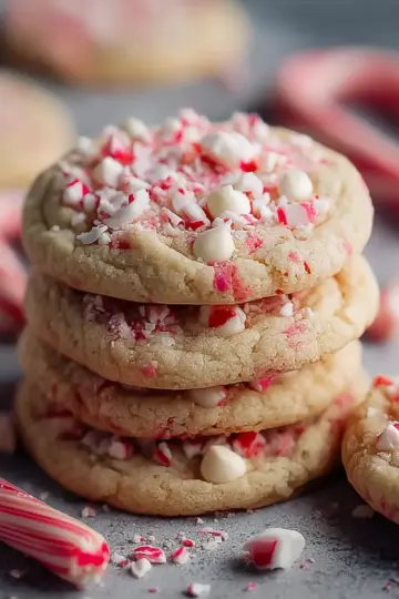 White Chocolate Candy Cane Cookies Recipe