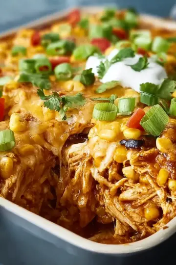 Shredded BBQ Chicken Casserole