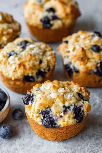 Greek Yogurt Blueberry Muffins