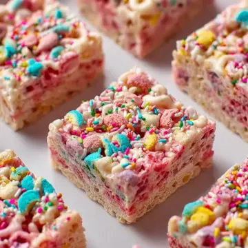 Circus Animal Cookie Rice Krispie Treats