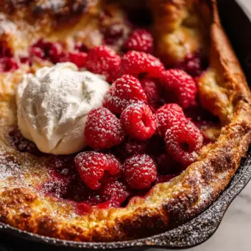 Smashed Raspberry Dutch Baby