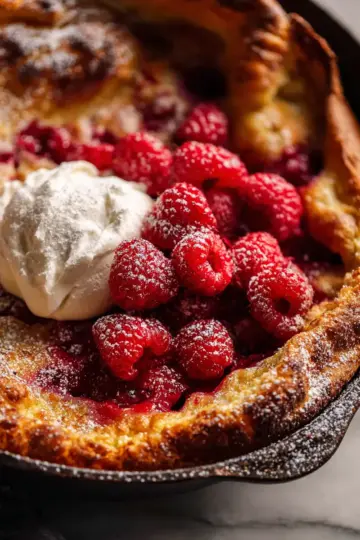 Smashed Raspberry Dutch Baby