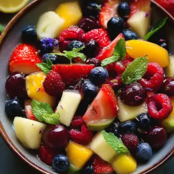 Delicious Summer Fruit Salad with Honey-Lemon Dressing Recipe