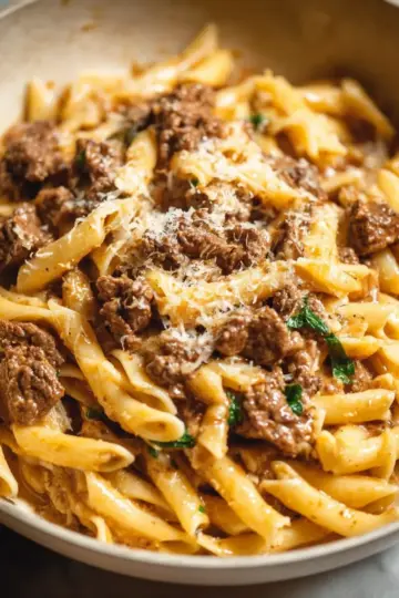 Creamy Beef Pasta One Pot