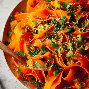 Asian Carrot Ribbon Salad Recipe